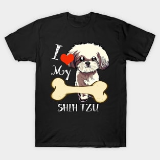 Shih Tzu T-Shirt - I Love My Shih Tzu T-Shirt